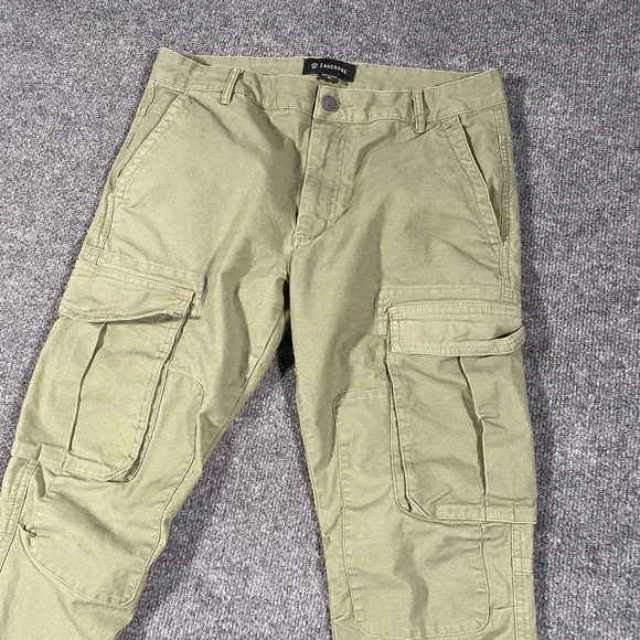 Zanerobe Stretch Cargo Jogger Pants Mens 30x30 Military Green Tapered Leg - Picture 2 of 12